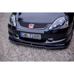 Накладка сплиттер на передний бампер на Honda Civic VII Type R / Type S